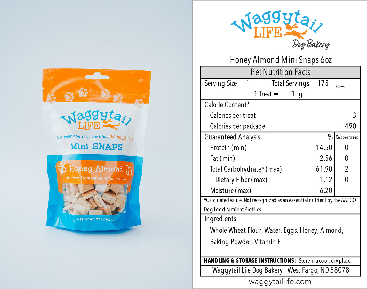 HONEY ALMOND All Natural Everyday Dog Treats